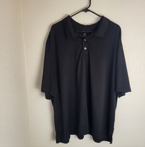 Van Heusen Black Polo Shirt Short Sleeves Men's Size 4X